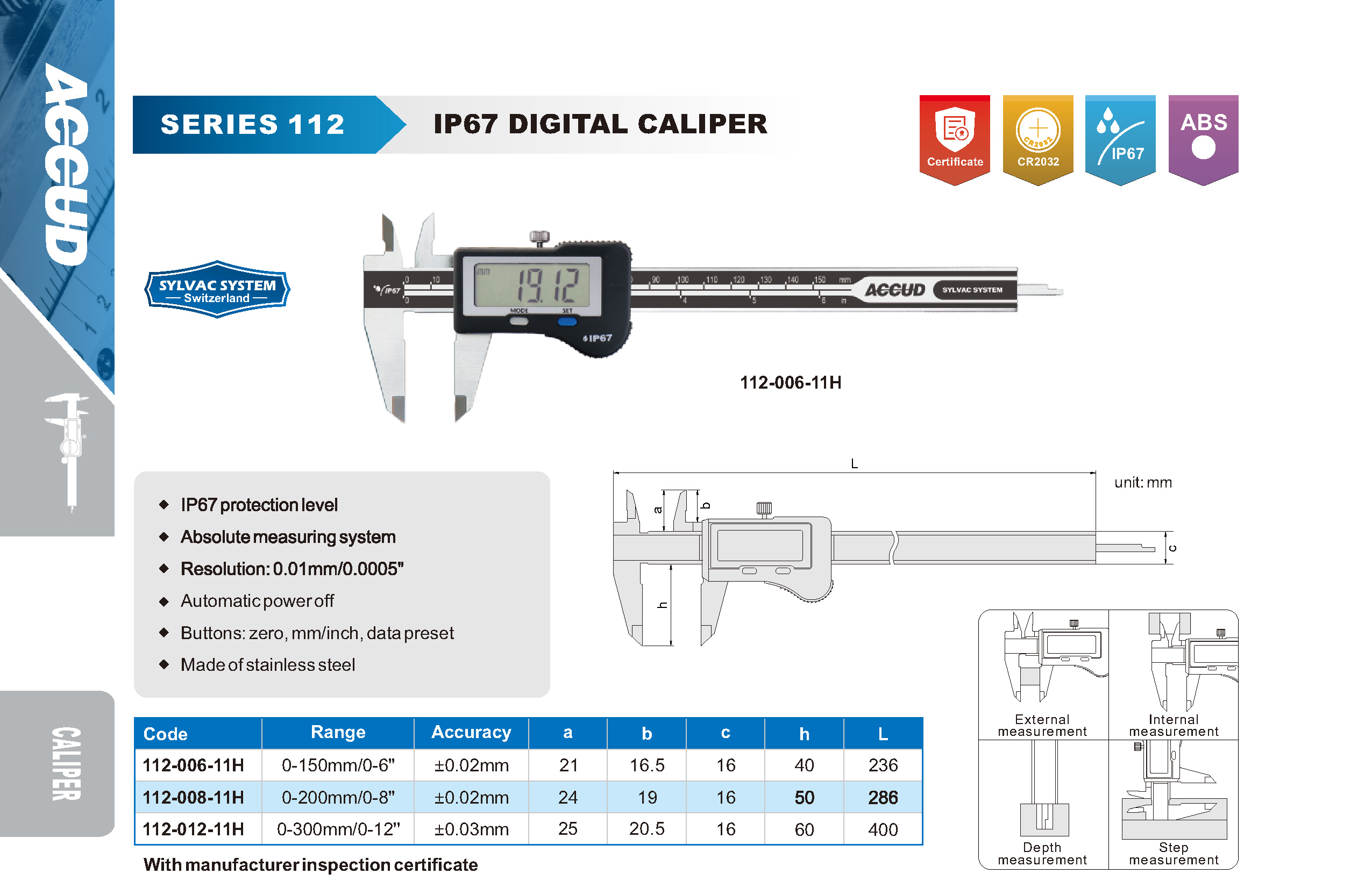 CALIBRE DIGITAL 200MM – IP67