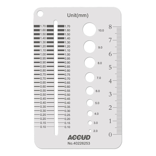 DIAMETER MEASURING RULER/SCREW DIAMETER MEASURING